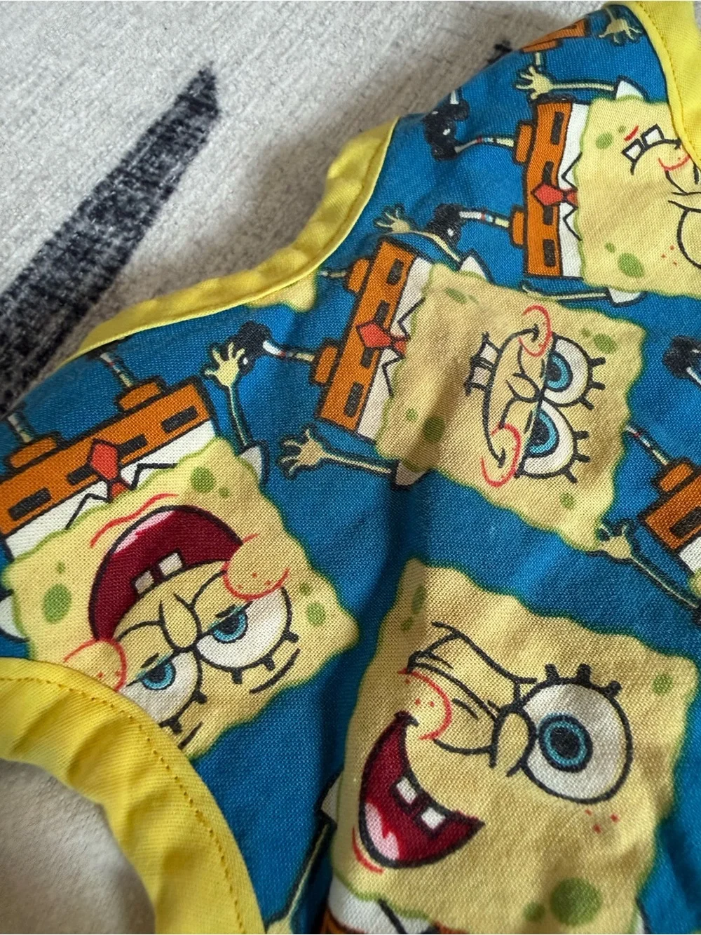 Homemade Escape-Proof SpongeBob Full Coverage Vest Bib